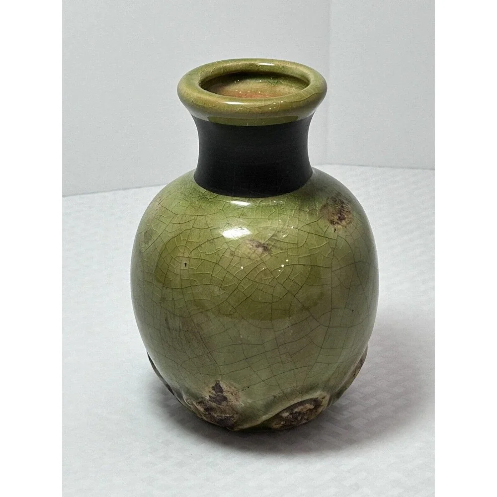 Vintage Rustic‎ Stoneware Pottery 6 1/4” Vase